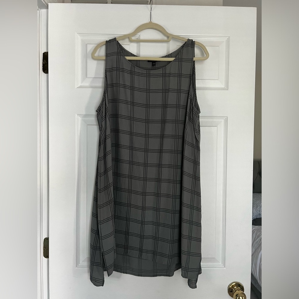 Eileen Fisher Woman silk long tank top or dress